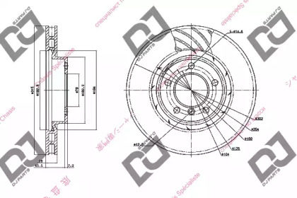 Тормозной диск DJ PARTS BD1613